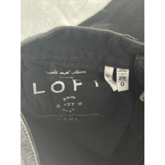 Ann Taylor LOFT Gray Corduroy Curvy Skinny Pants Women's Size 25/0 - Picture 8 of 8